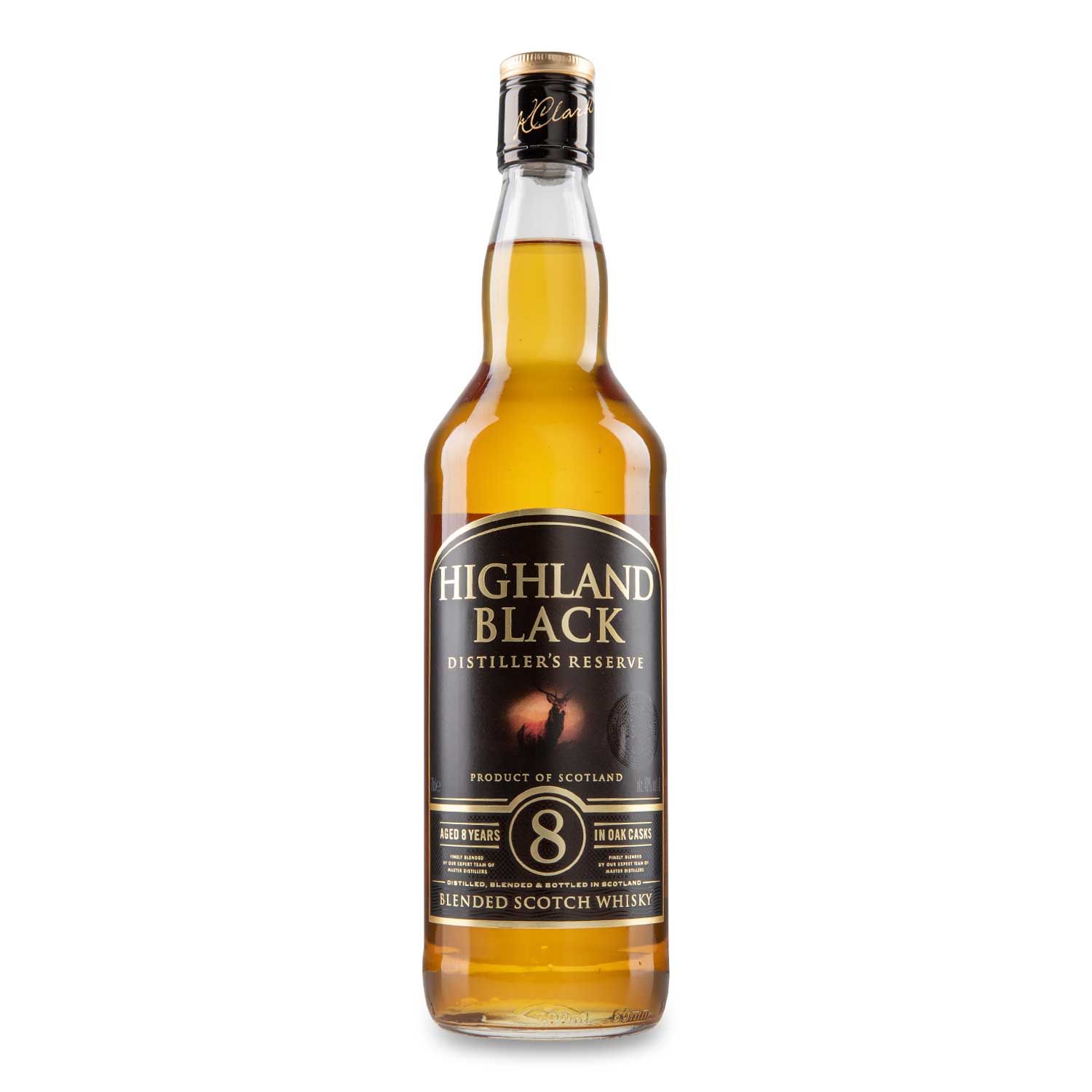 8 Year Old Scotch Whisky 70cl Highland Black